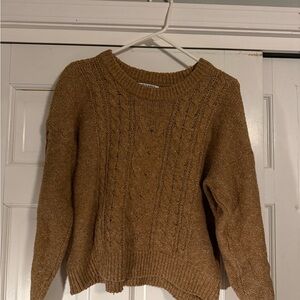 Old Navy Cable Knit Sweater in Tan
